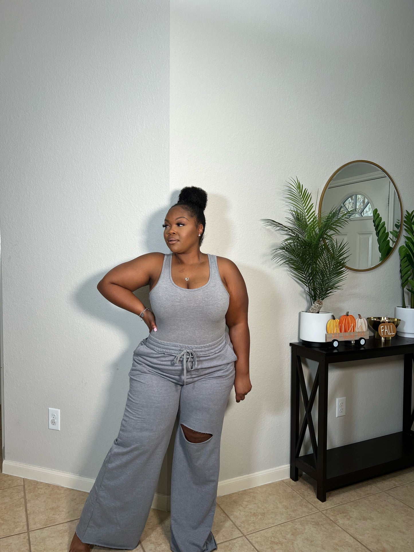 Slit Knee Wide Leg Pants (3 colors)