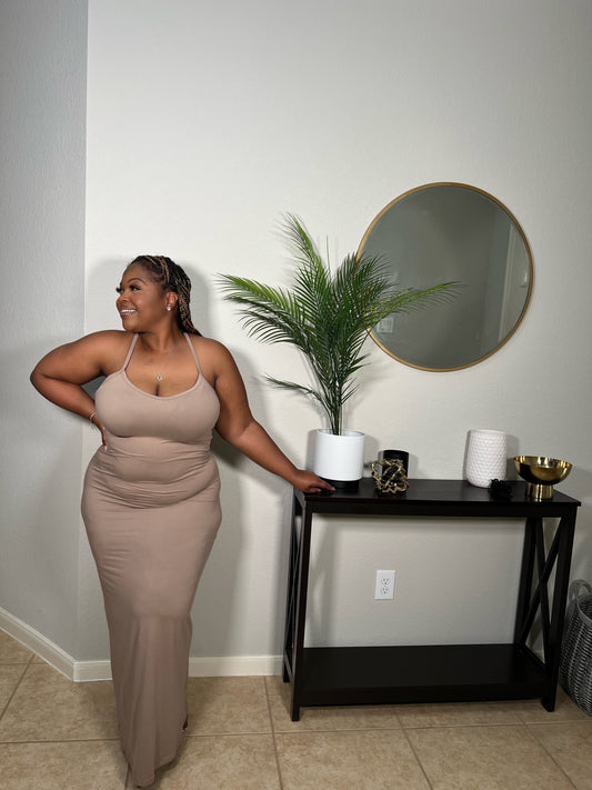 Essential Racerback Maxi Dress | Ash Mocha