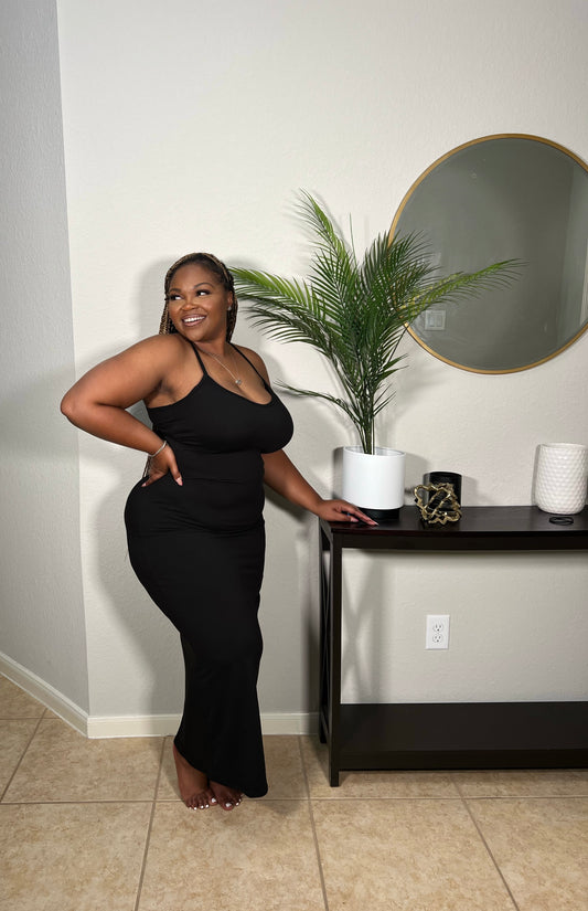 Essential Racerback Maxi Dress | Black