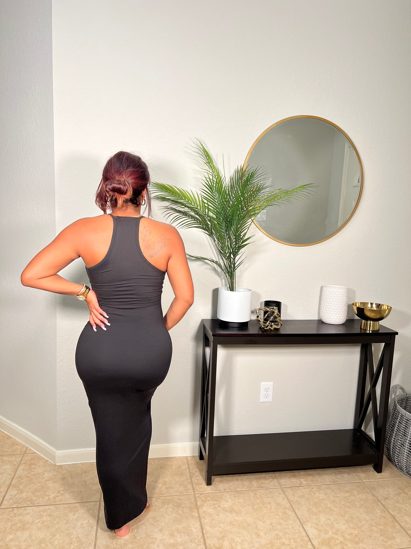 Essential Racerback Maxi Dress | Black