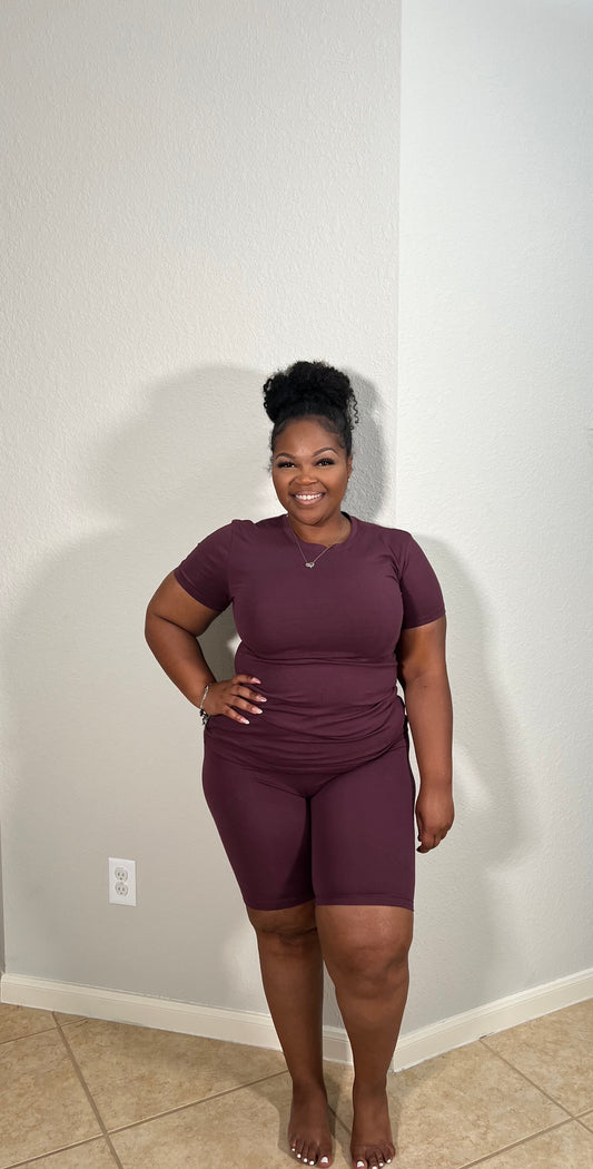 Cotton Biker Short Set (4 colors)